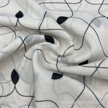 Textile en mousseline de mousseline en polyester pur imprimé respectueuse de l&#39;environnement